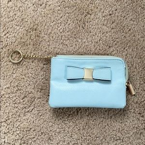 Blue bow wallet